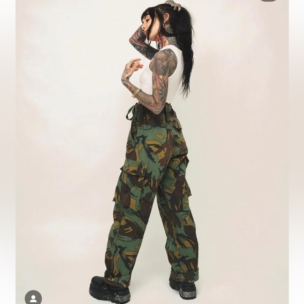 Vintage army military camp baggy cargo pants y2k